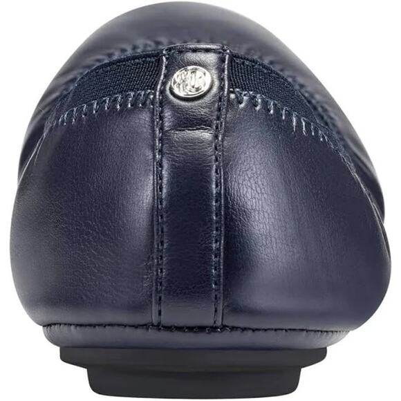 Bandalino Women's 7.5 Navy Ballet Flat Stretchy Comfort Shoe Tieks - Picture 3 of 10